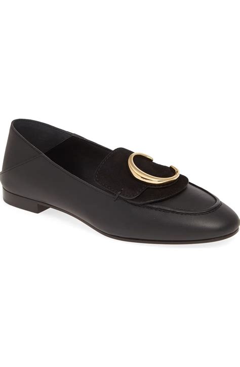 chloe c logo loafers|chloe loafers sale.